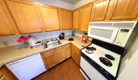 South Lake Village 2 bed 1 bath Standard Kitchen (Panoramic View). 