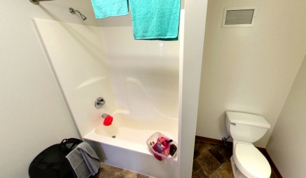 South Lake Village Studio Apartment Bathroom (Panoramic View). 