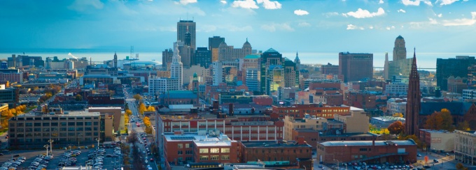 Image of Buffalo skyline. 