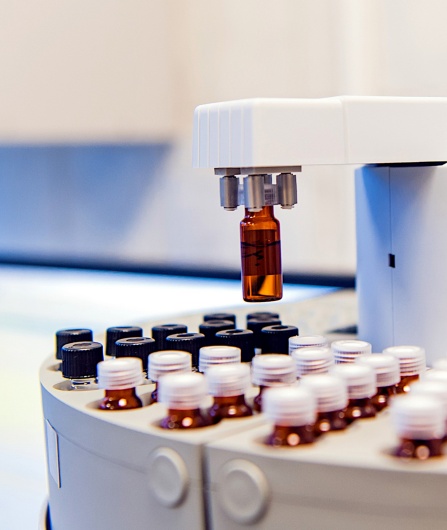 Royalty-free stock photo ID: 1628513599 quantification of the sample by gas mass chromatography (GCMS). 