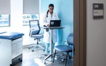 Photo of a room insode Student Health Services building. 